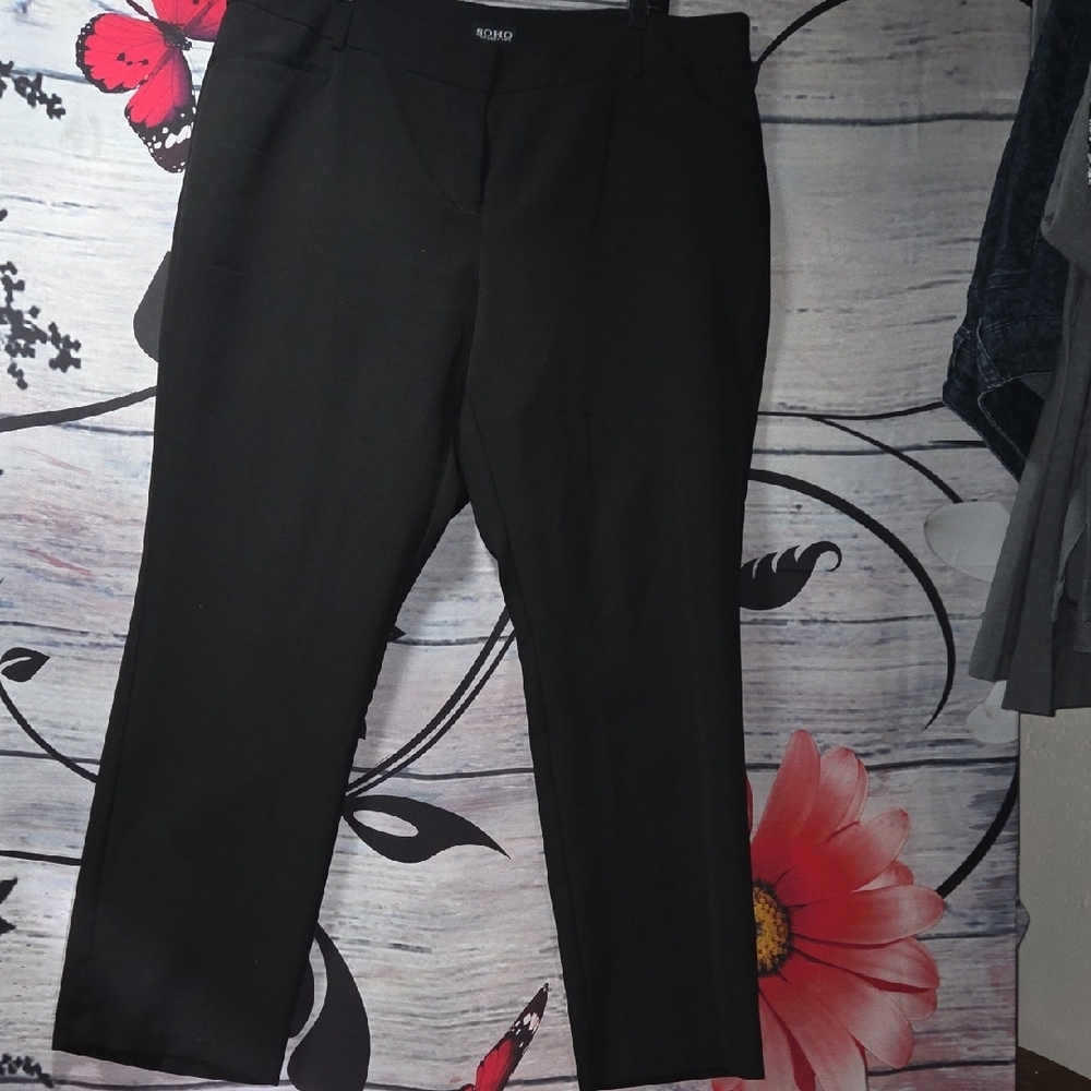 Soho Plus Sized, Slight Stretch, Classic Black Trousers